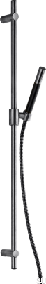 Душевая штанга Dso с регулируемым настенным держателем ZSAL300 Латунь Черный Матовый хром