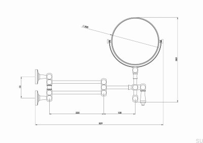 Зеркало для ванной TA816 Классическая латунь Полированная Нелакированная