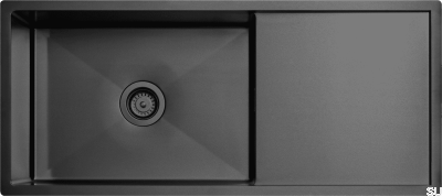 Diskho 8140 Кухонная мойка Steel Matte Black PVD