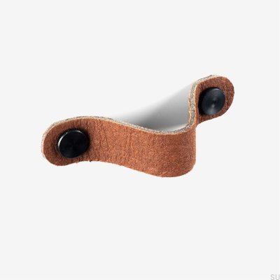 Мебельная ручка Pina коричневая с черным пинатексом