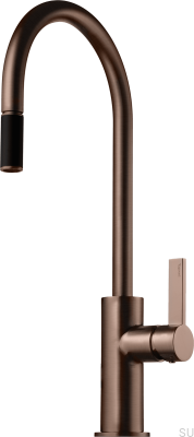 Смеситель для кухни с выдвижным изливом ARM185, Латунь Коричневый