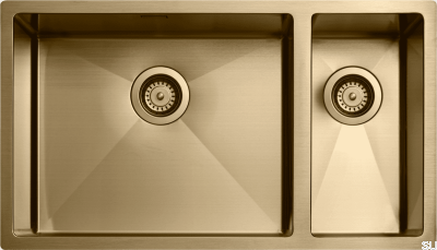 Дискхо 7040 Кухонная мойка Сталь Латунь Полированное PVD