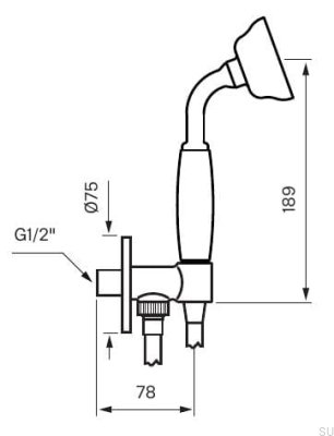 BOX300/300 Душевой набор скрытого монтажа Classic, хромированная латунь