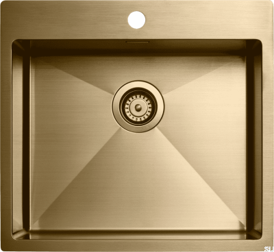 Дискхо 5540 Кухонная мойка Сталь Латунь Полированное PVD
