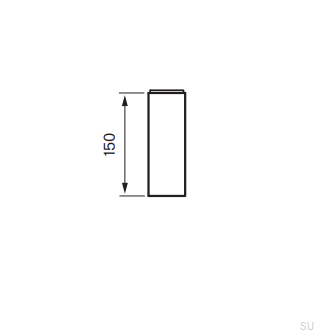 Удлинитель для смесителя для умывальника XPRO400, полированная латунь, неокрашенный