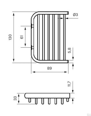 Мыльница TA126 Латунь Коричневая