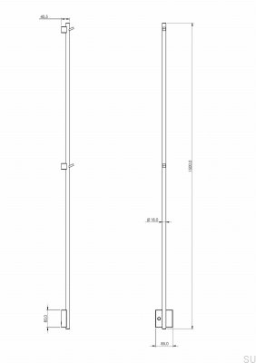Радиатор для ванной комнаты TW1500-85 Матово-черная сталь