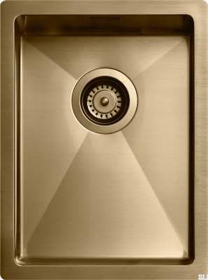 Дискхо 3040 Кухонная мойка Сталь Латунь Полированное PVD
