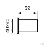 Настенный держатель для душевой лейки XSUP030 SQUARE Латунь Полированная Неокрашенная