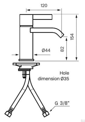 ARM071M Смеситель для раковины, медово-золотая латунь