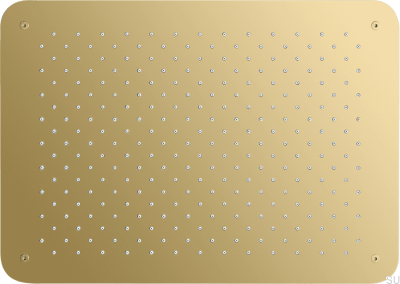 Душевая лейка, прямоугольный тропический душ 450 x 320 ZSOF093, Латунь, Медовое золото