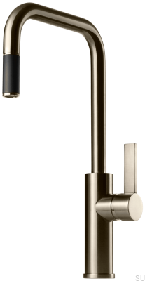 Смеситель для кухни с выдвижным изливом ARM985 Матовый никель латунь