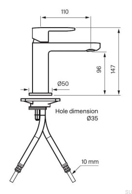 CA071 смеситель для умывальника, латунь, матовая черная