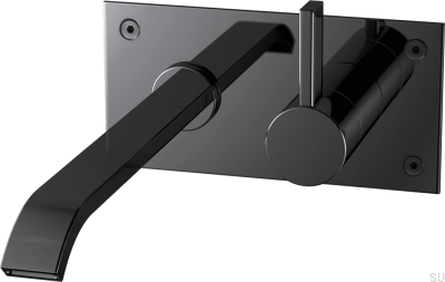 Смеситель для умывальника ARM008 Латунь Черный Хром