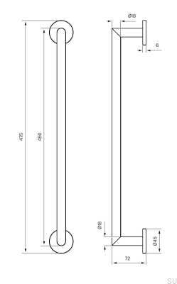 Вешалка для полотенец TA211 Хромированная латунь