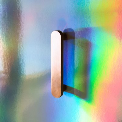 Ручка мебельная деревянная Copper Round 128, дуб, с матовой, нелакированной медью