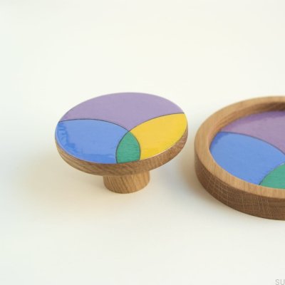 Eclipse 80 Деревянная эмалированная красочная настенная вешалка — образец 1