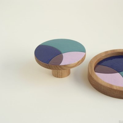 Eclipse 80 Деревянная эмалированная красочная настенная вешалка — узор 3