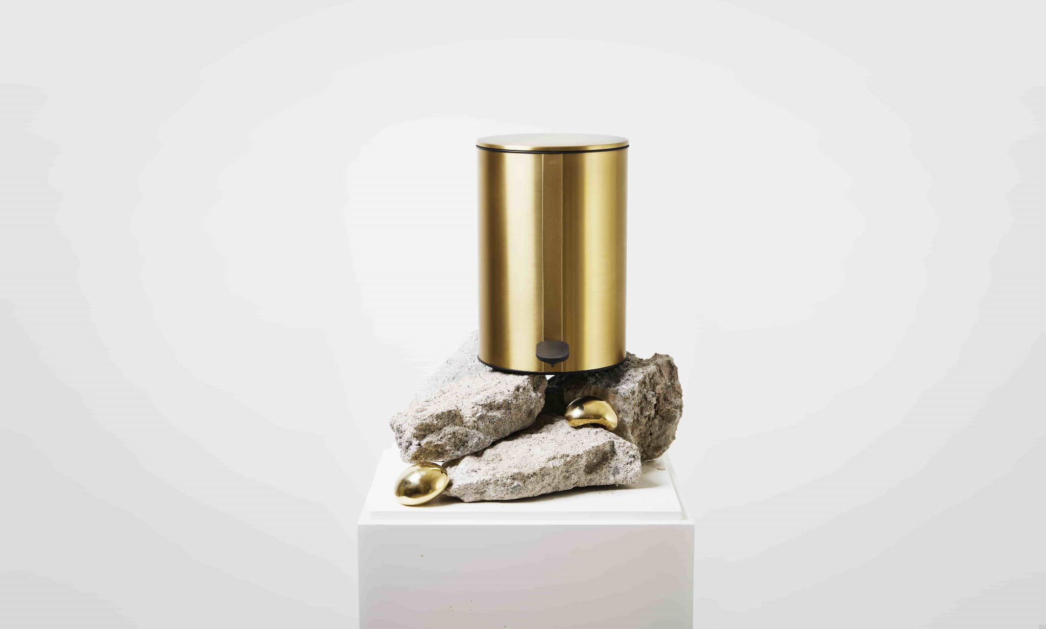 Unidrain_reframe collection_stone_pedal bin_brass_super wide-min.jpg