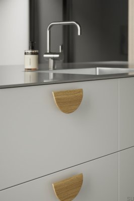 Ручка мебельная деревянная Horizon Large 64, дуб