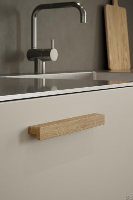 Ручка мебельная деревянная Elan 160, дуб