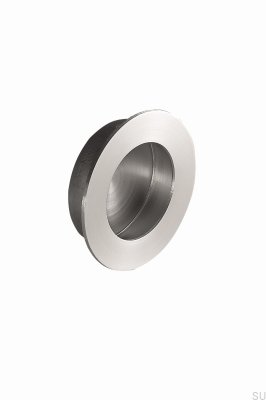 Встраиваемая мебельная ручка Round 50 Steel Silver Satin