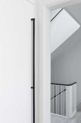 Продолговатая мебельная ручка Big Cut-To-Size 2X Нержавеющая сталь 640, матовая черная