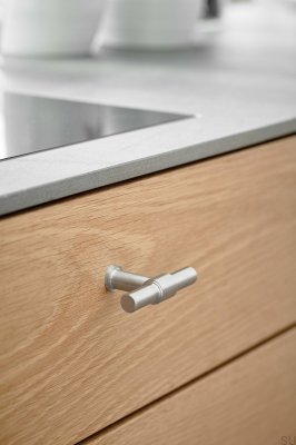 Мебельная ручка T-Bar Knot 75 Сталь Серебристый Полированный