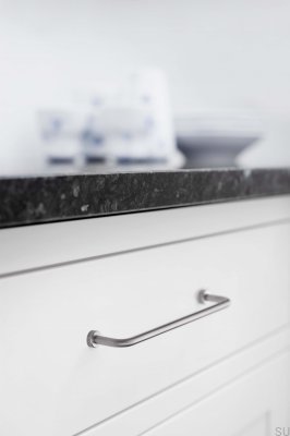 Lounge 128 Серебряная сатиновая удлиненная мебельная ручка