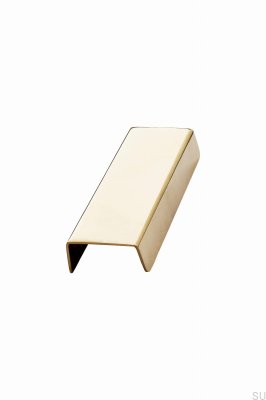 Ручка для мебели Patina 96 edge Латунь Золото Полированная Нелакированная