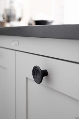 Мебельная ручка Fleur 46.1 Чугун Матовый черный