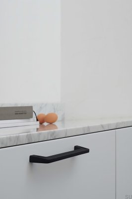 Ручка мебельная удлиненная Pagoda 160, чугун, матово-черный