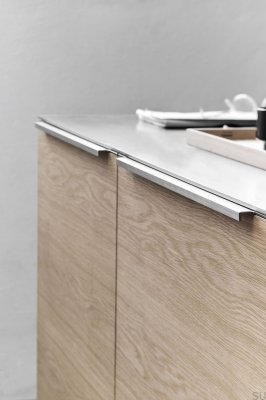 Встраиваемая мебельная ручка Trim 895, цвет алюминий, серебристый