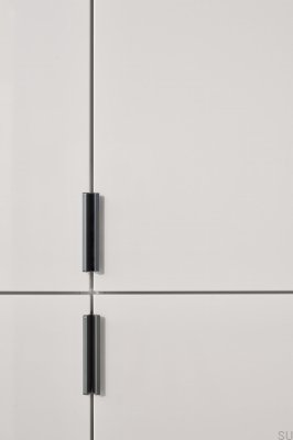 Ручка для мебели Edge Straight 100 из алюминия, матово-черная, шлифованная