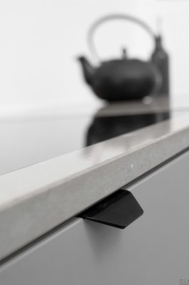 Мебельная ручка Blaze 2 с 20 краями Алюминий матовый черный матовый