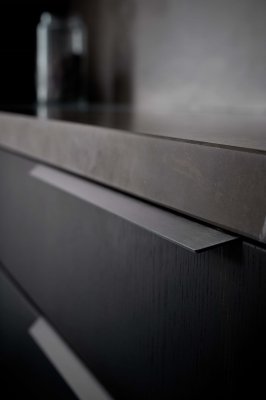 Мебельная ручка Blaze с 2 краями 2x160 Алюминий Антрацит Матовый