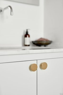 Мебельная ручка Plato 42 из алюминиевого сплава с золотистой полировкой