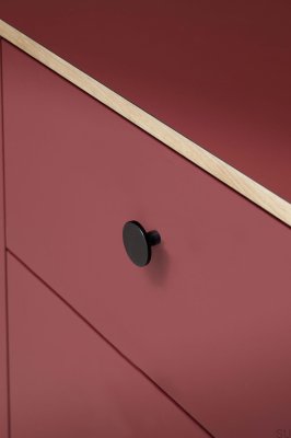 Мебельная ручка Plato 42 матовый черный матовый алюминий