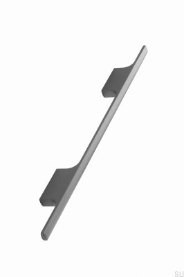 Tau 160 Алюминиевая Антрацитовая Матовая Удлиненная Мебельная Ручка