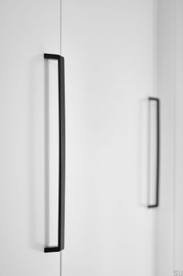 Ручка мебельная продолговатая Seam 320, алюминий, черный матовый