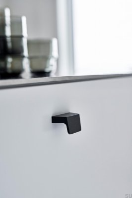 Ручка мебельная продолговатая Envelope 32, Алюминий, Черный матовый, Матовый