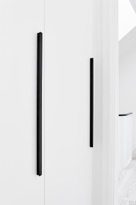 Ручка мебельная продолговатая Elan 160+544+1088 Алюминий Matt Black Brushed