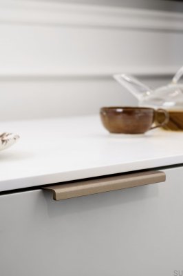 Мебельная ручка Artisan 160 Edge, матовый алюминий, золото