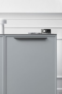 Ручка мебельная продолговатая Streamline 256, алюминий, черный матовый