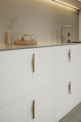 Продолговатая мебельная ручка Facet 32 Алюминий Золотой Матовый