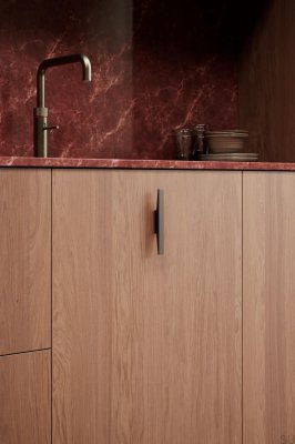 Продолговатая мебельная ручка Facet 32 Алюминий Коричневый Матовый