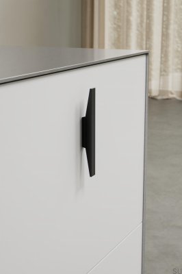 Ручка мебельная продолговатая Facet 32, алюминий, черный матовый