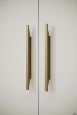 Продолговатая мебельная ручка Facet 160 Алюминий Золотой Матовый