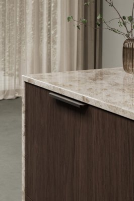 Ручка мебельная кромочная Comet 160 Алюминий Матовый Коричневый