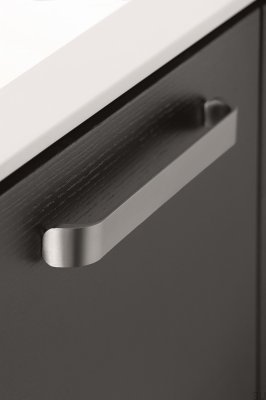 Радиус 160 Металлическая Серебряная Удлиненная Мебельная Ручка